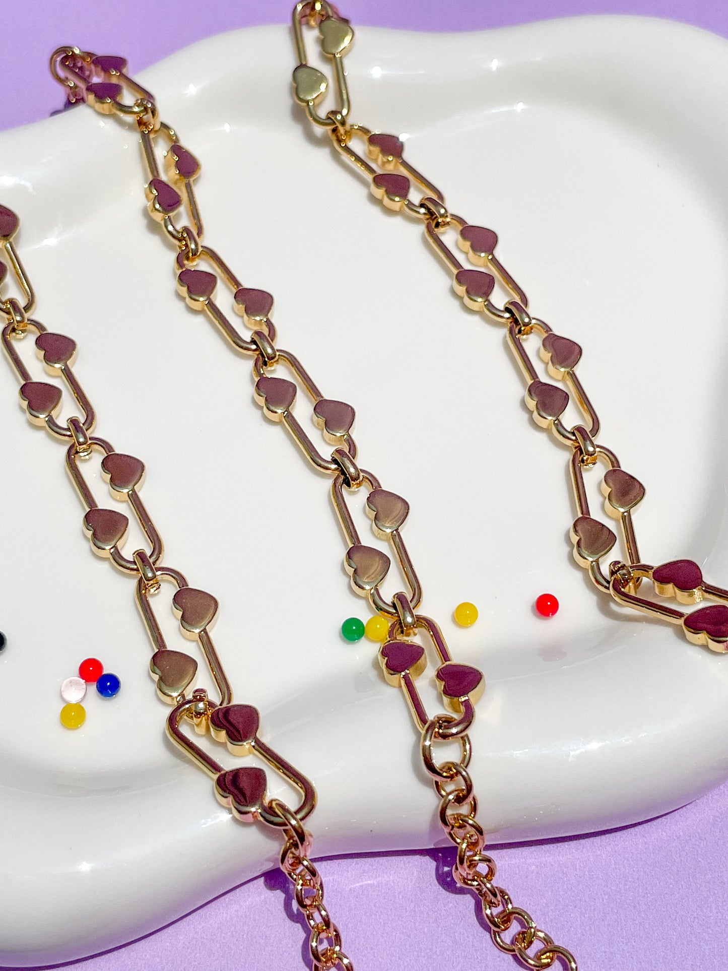 Pulsera clip corazón dorada