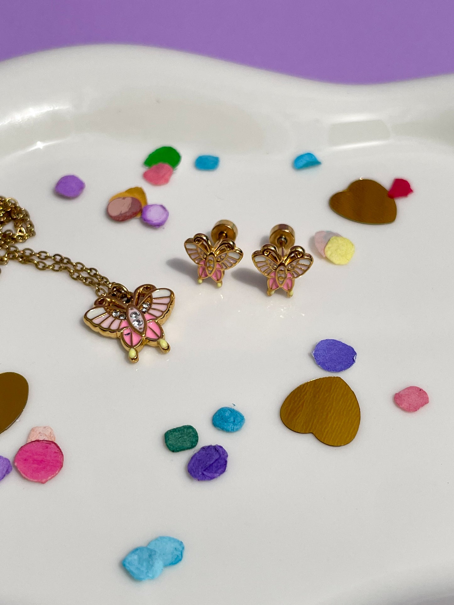 Set Mariposa con brillos y patitas