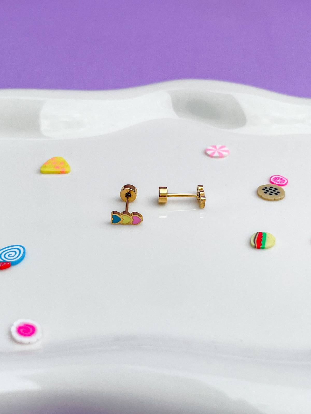 Aretes semáforo de corazones