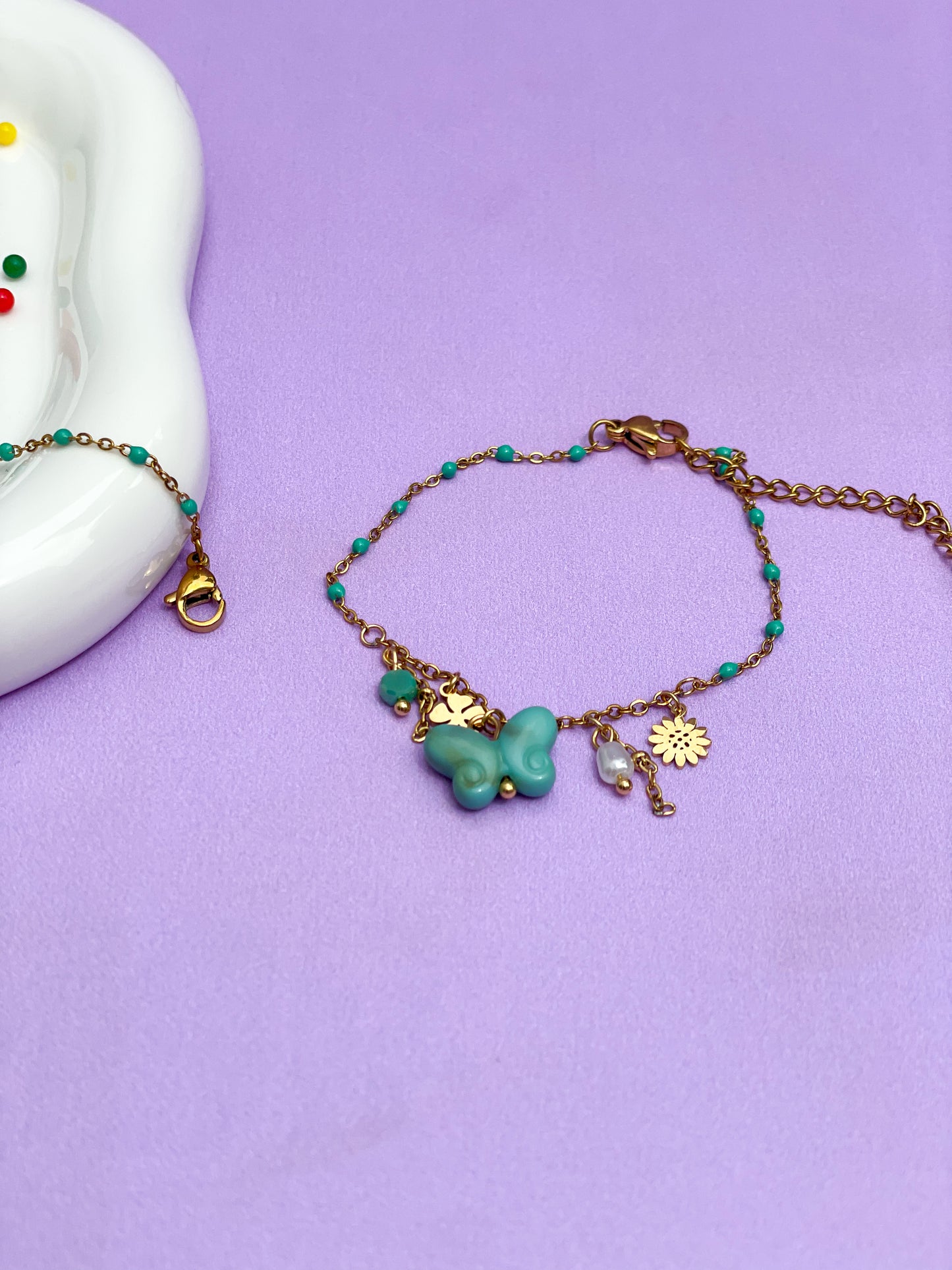 Pulsera mariposa azul