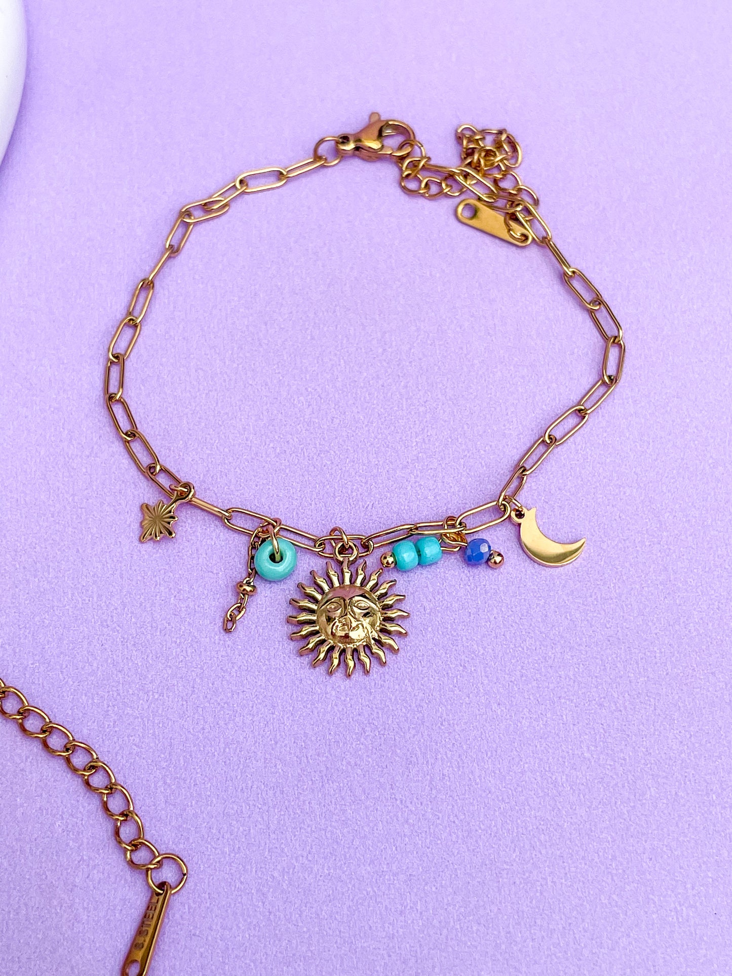 Pulsera sol dorado