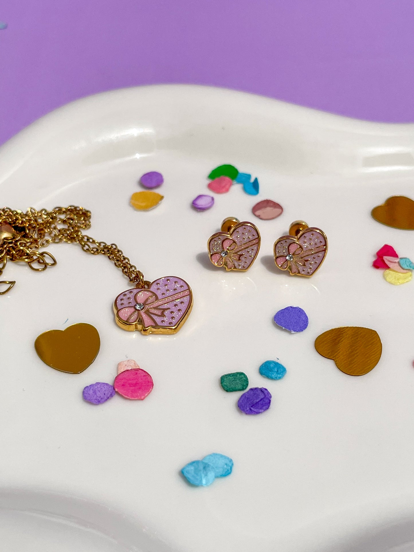 Set Corazón con Moño