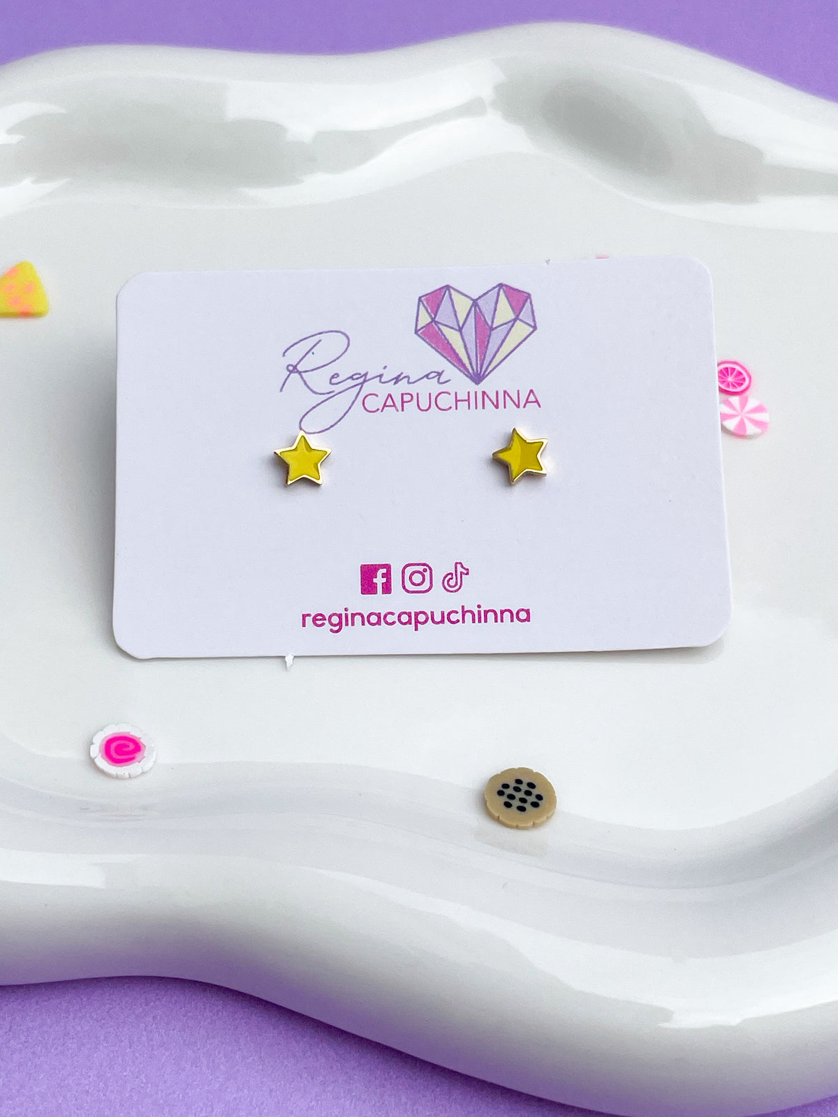 Aretes estrellita yellow