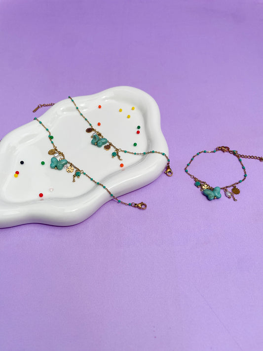 Pulsera mariposa azul