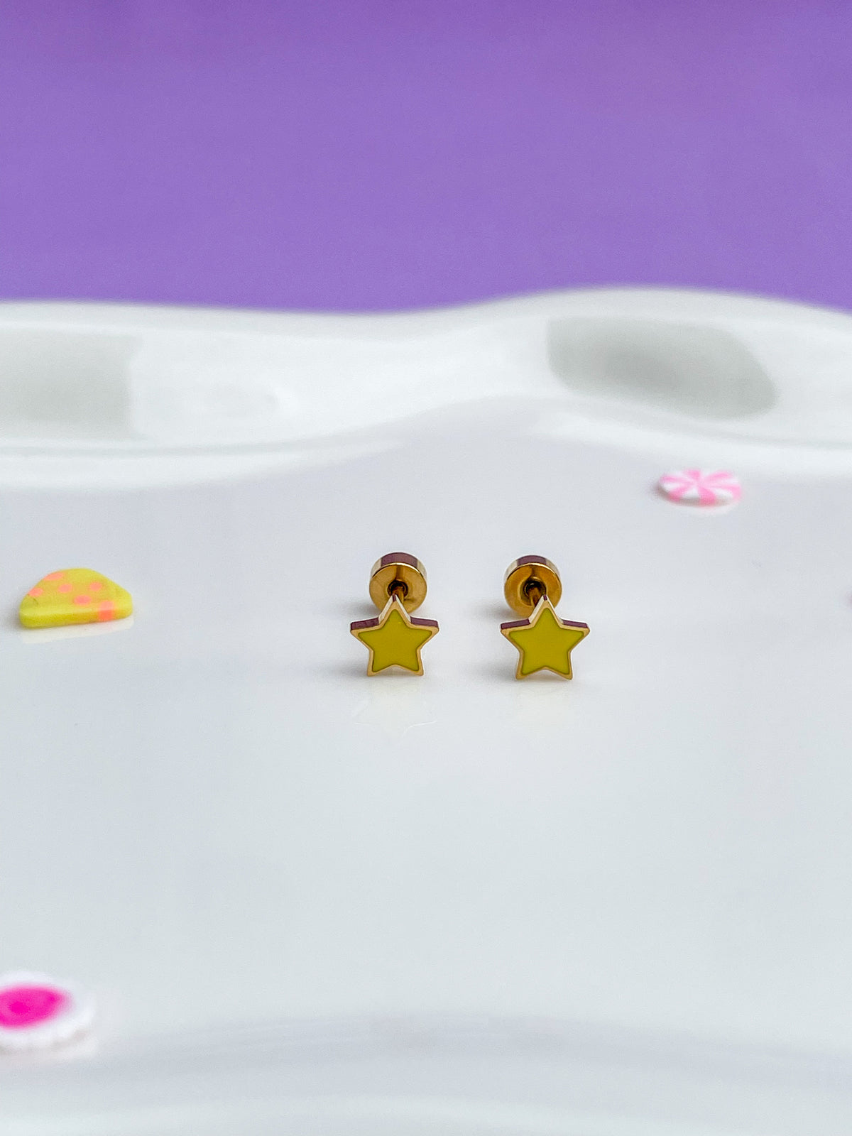 Aretes estrellita yellow