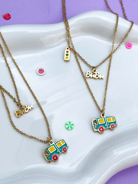 Collar cadena doble bus travel