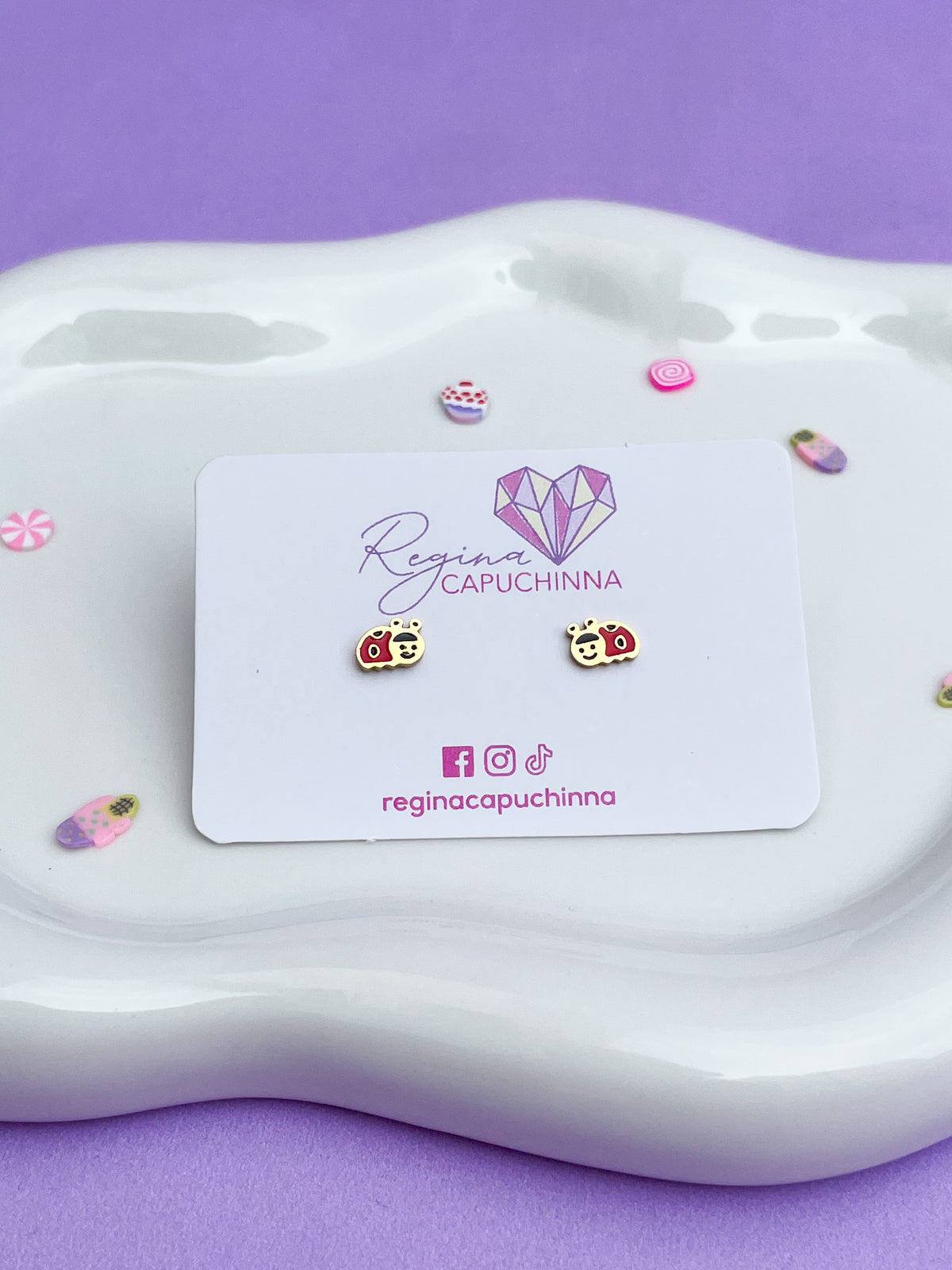 Aretes mariquita