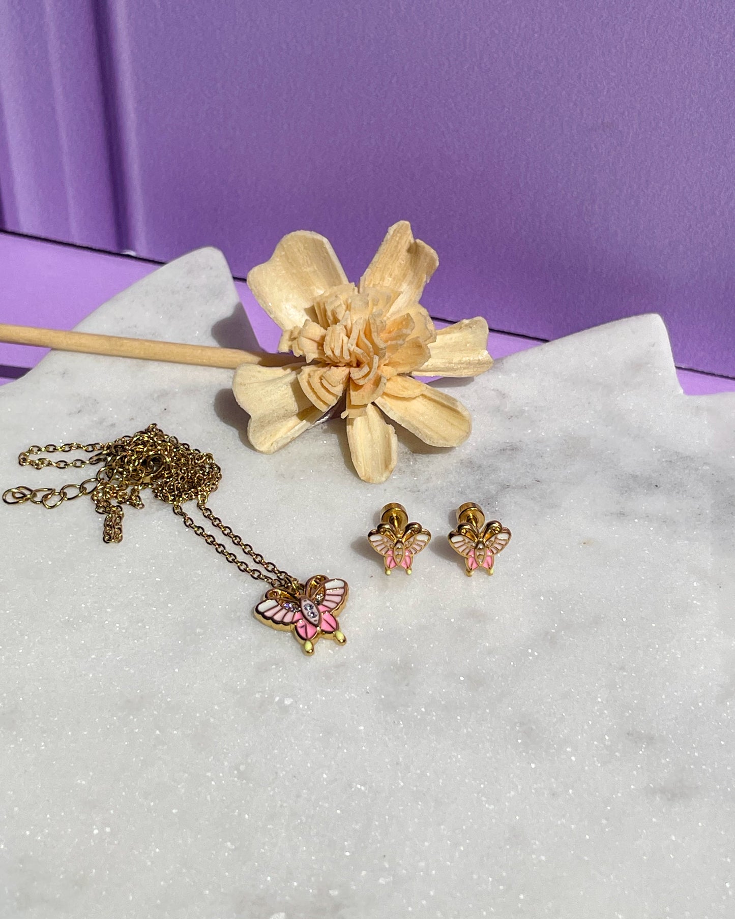 Set Mariposa con brillos y patitas