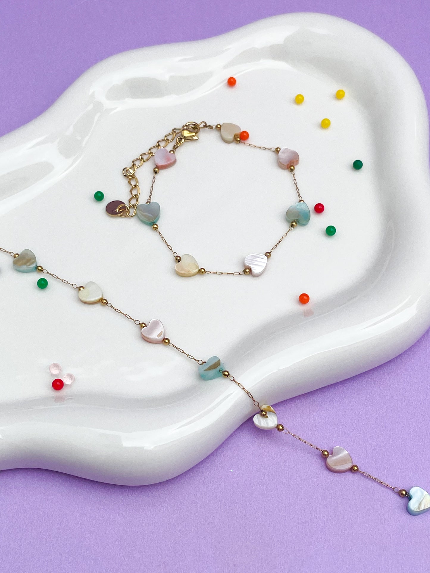 Pulsera corazón tornasol