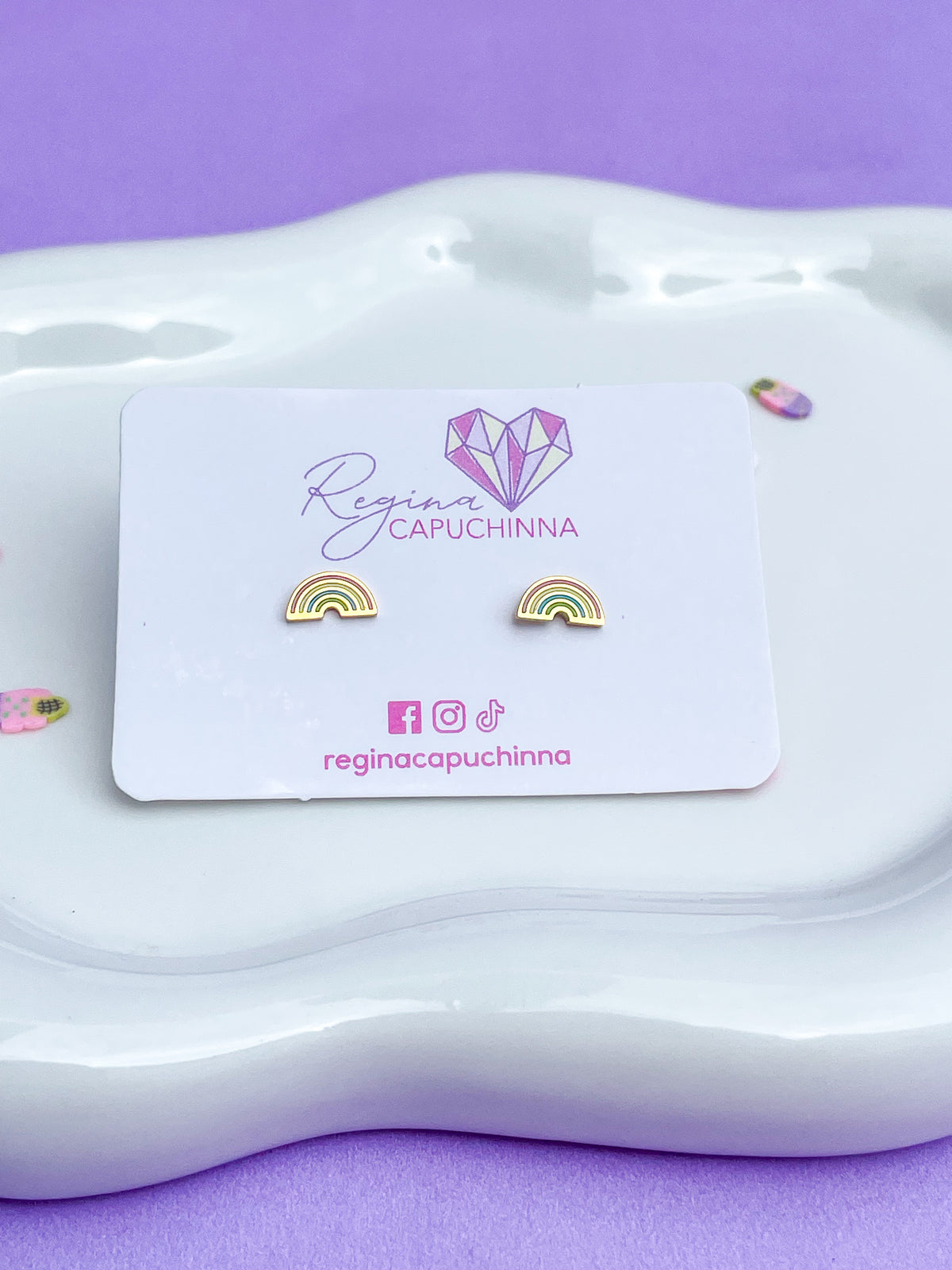 Aretes arcoíris mini