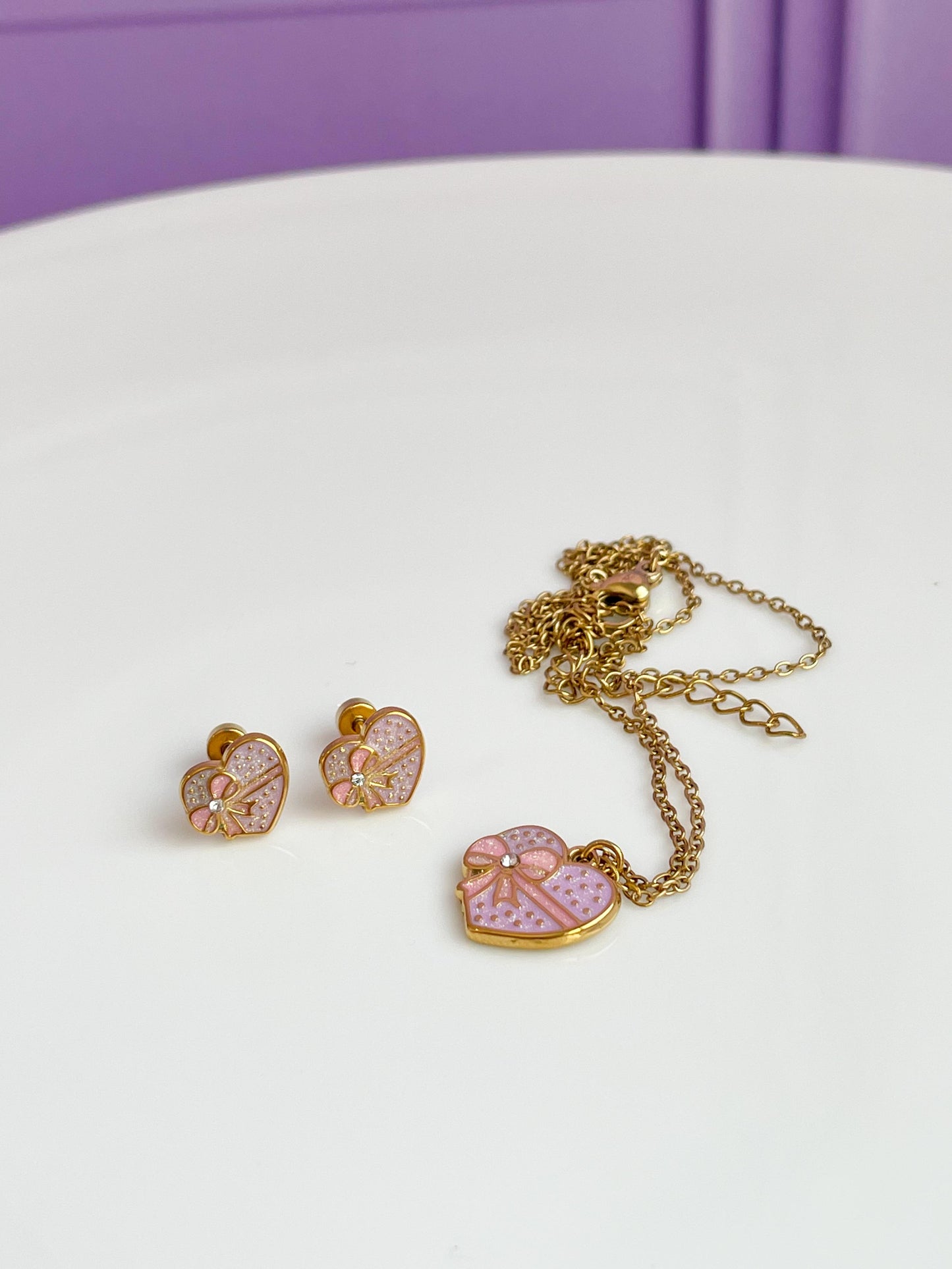 Set Corazón con Moño