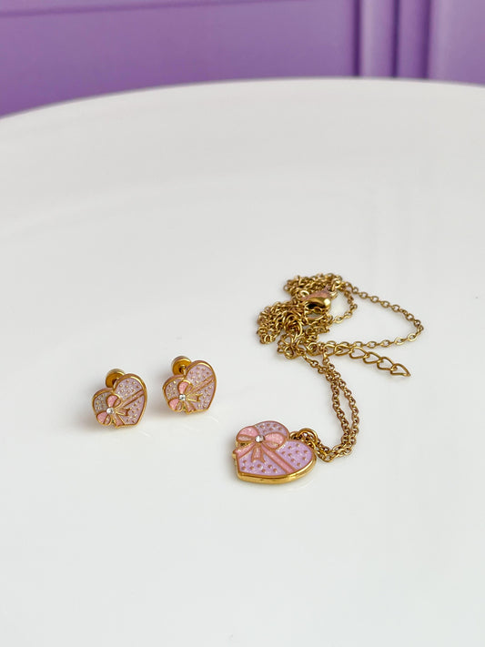 Set Corazón con Moño