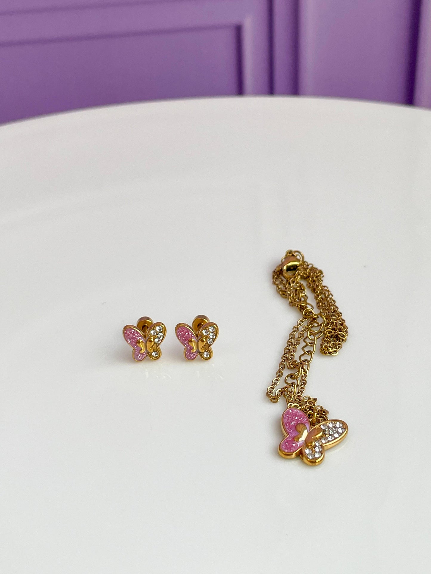 Set Mariposa con Brillantes