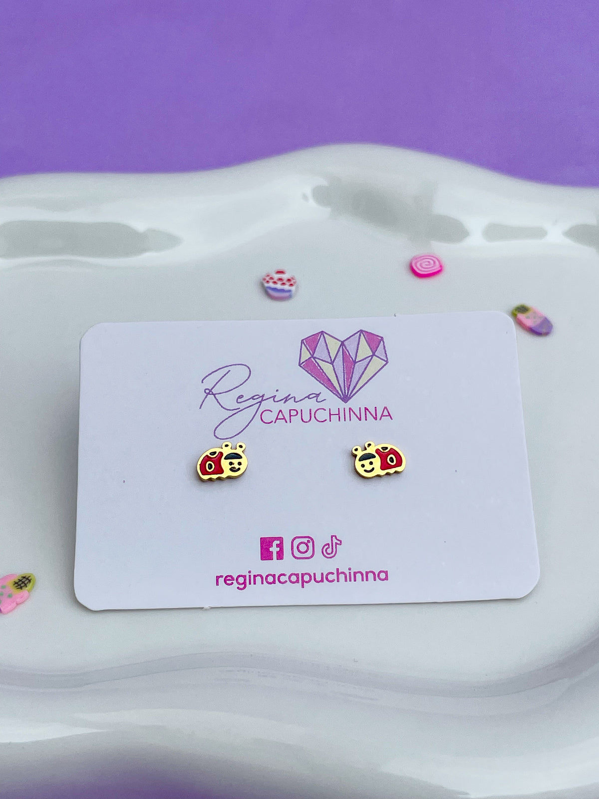 Aretes mariquita