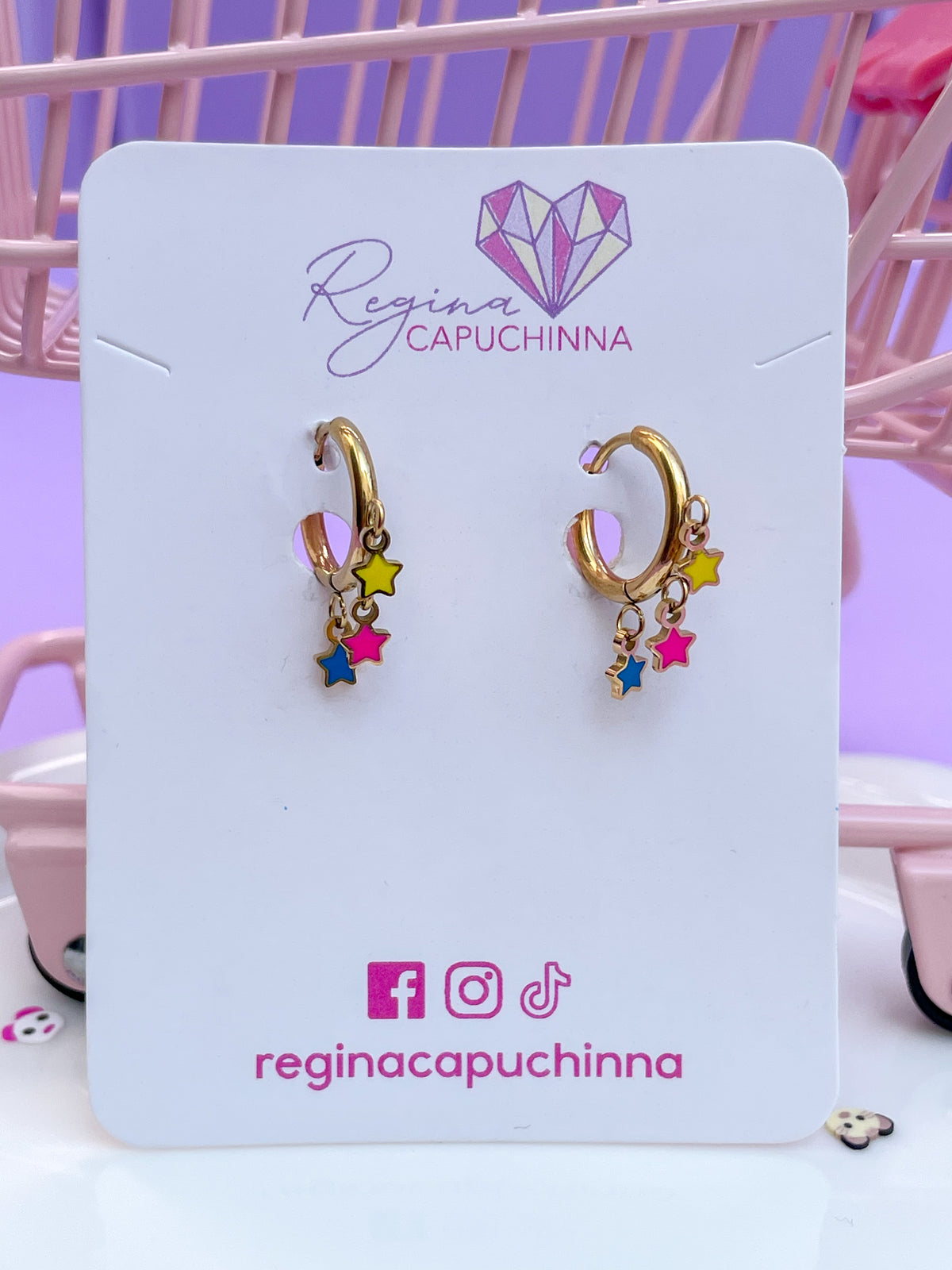 Arracadas estrellitas de colores