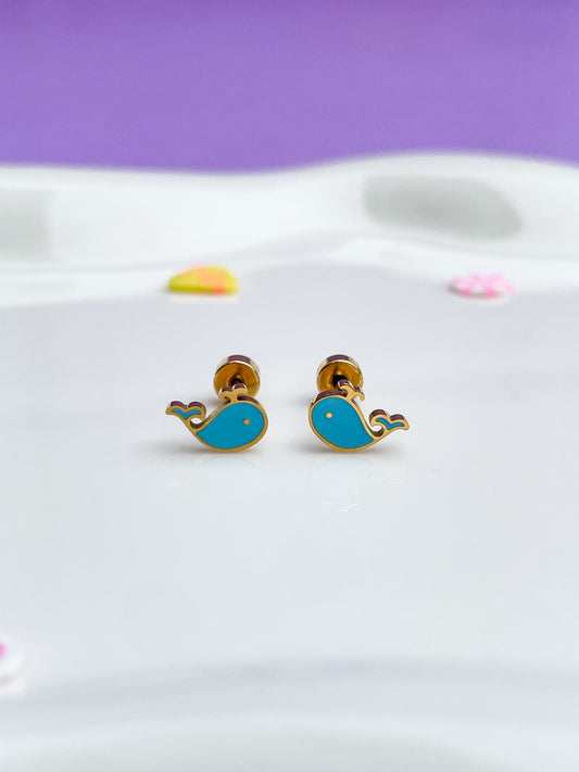 Aretes ballena mini