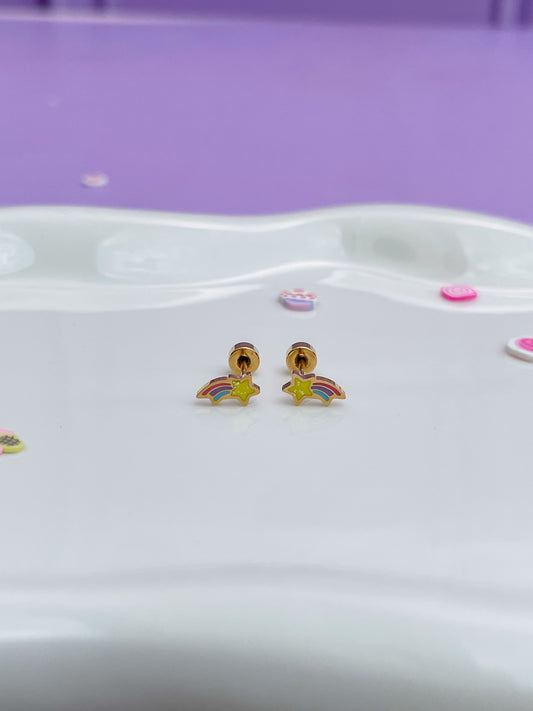 Aretes estrella fugaz