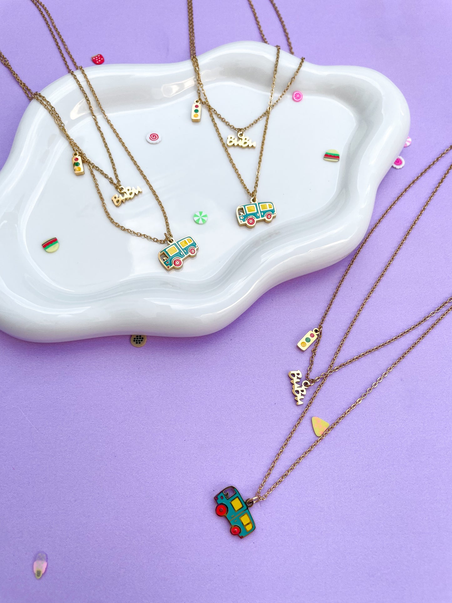 Collar cadena doble bus travel