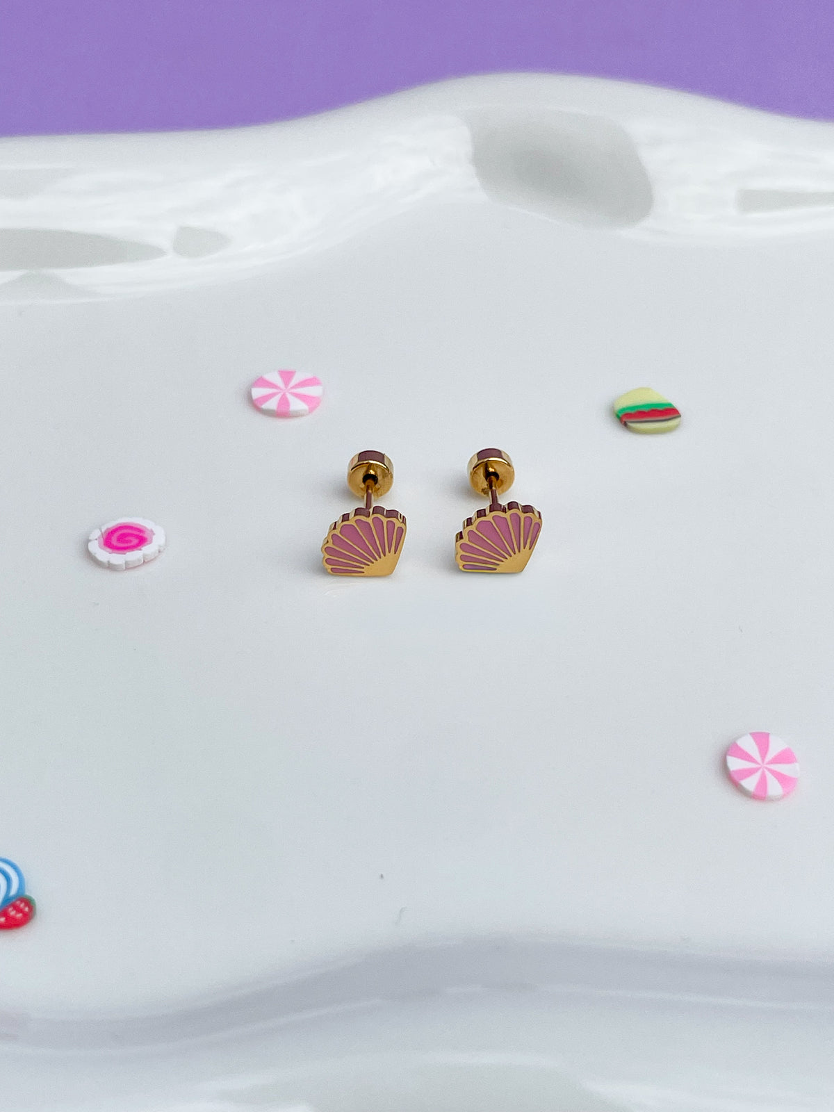Aretes concha de mar