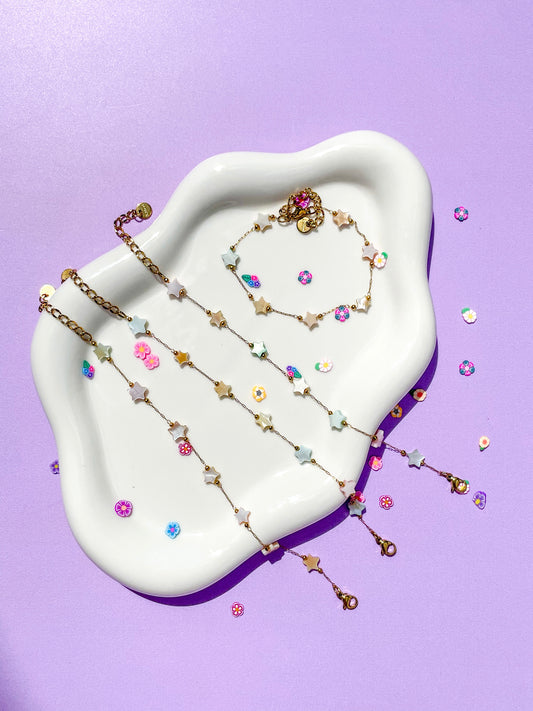 Pulsera estrellitas tornasol