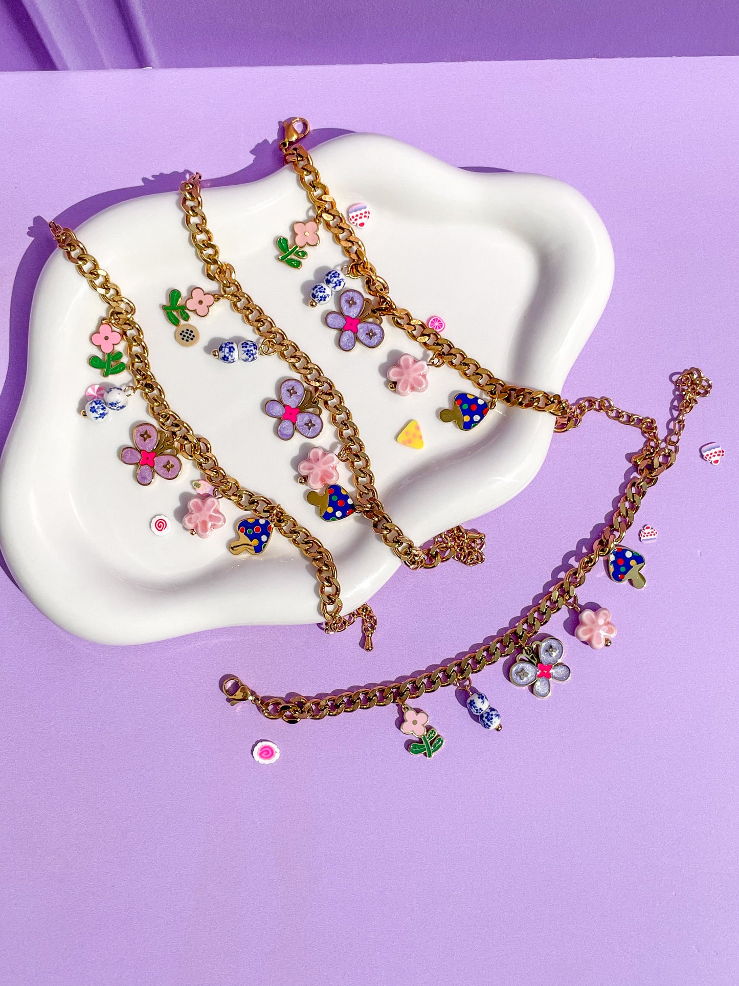 Pulsera charms mariposa