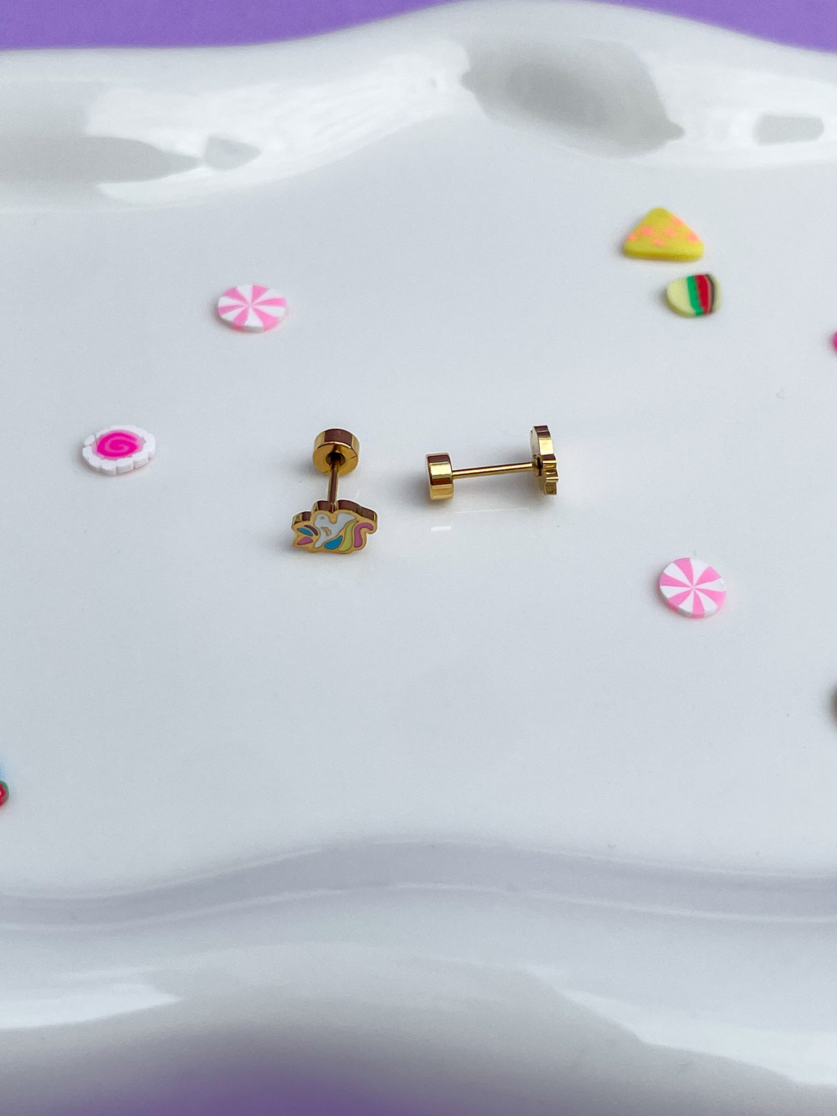 Aretes unicornio