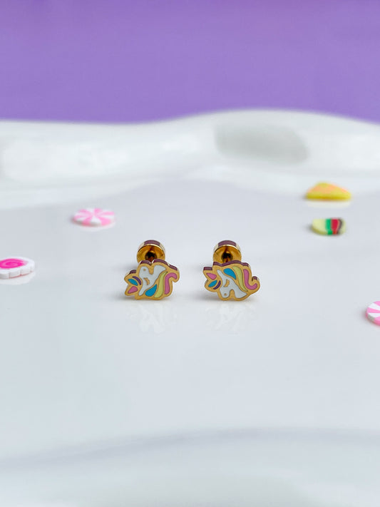 Aretes unicornio