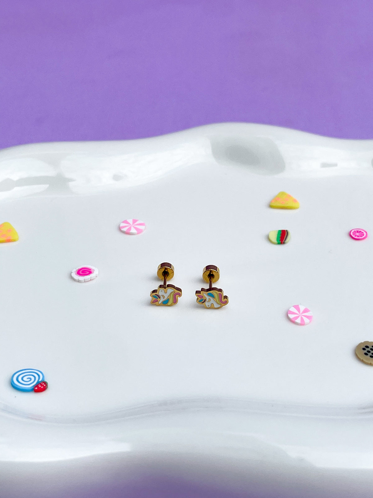 Aretes unicornio