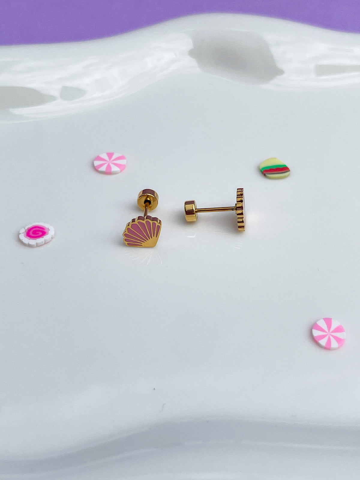 Aretes concha de mar