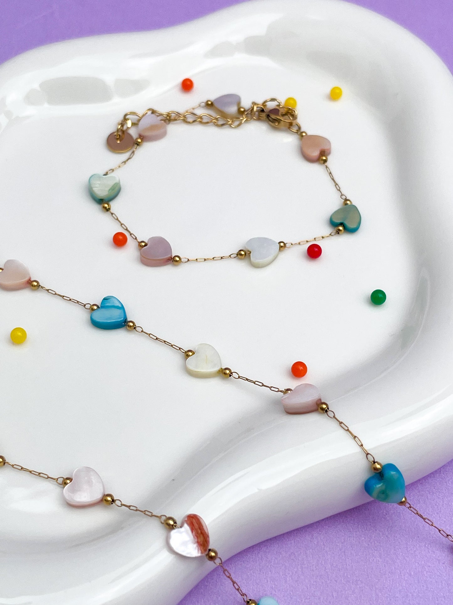 Pulsera corazón tornasol