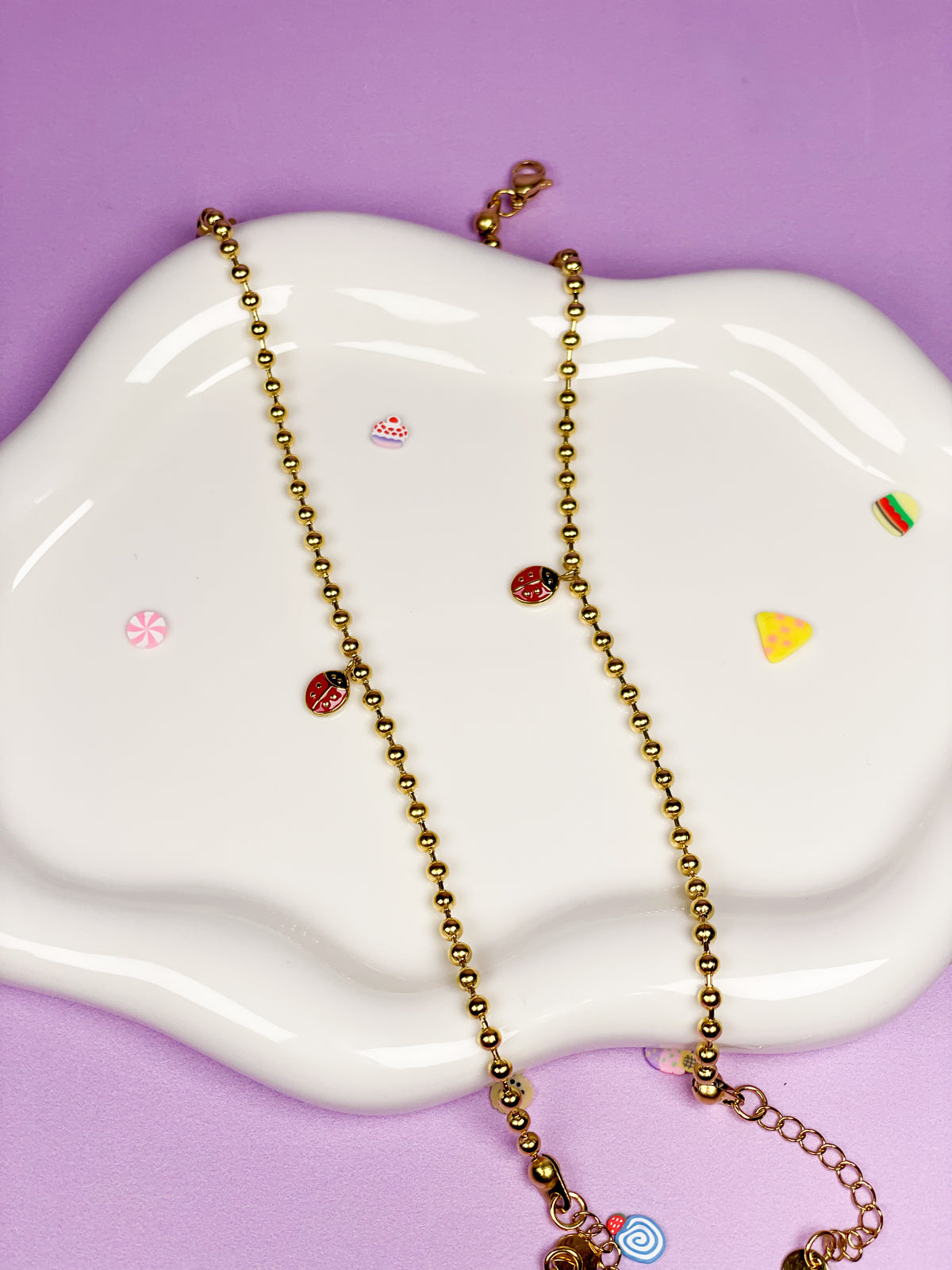 Pulsera bolitas ladybug