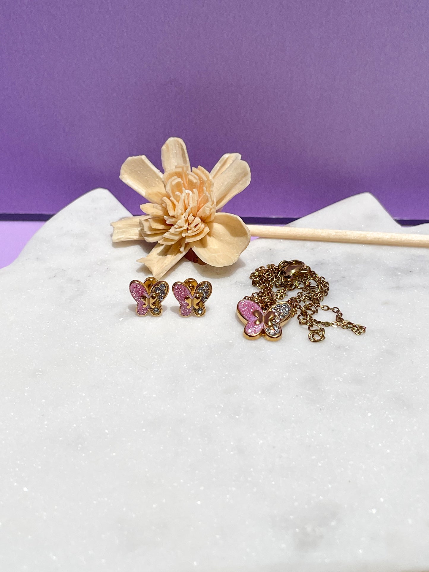 Set Mariposa con Brillantes