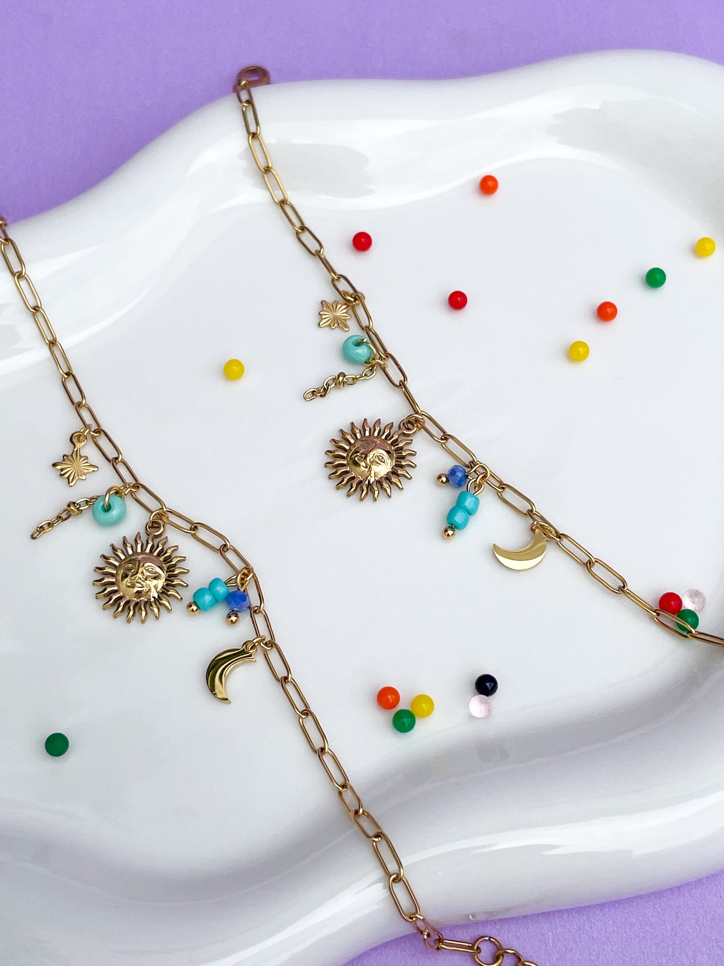 Pulsera sol dorado