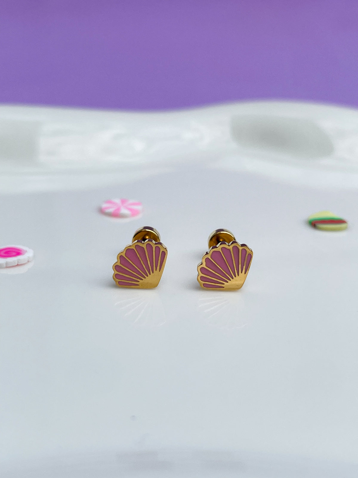 Aretes concha de mar