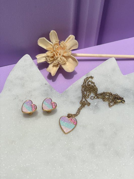 Set Corazón Pastel