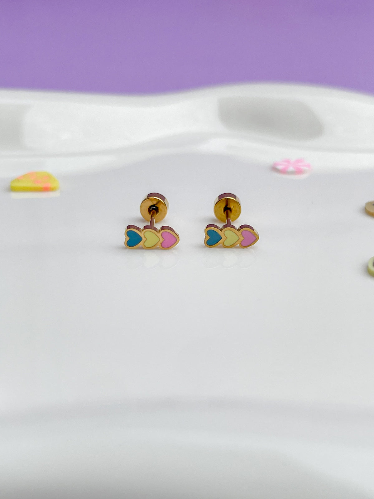 Aretes semáforo de corazones