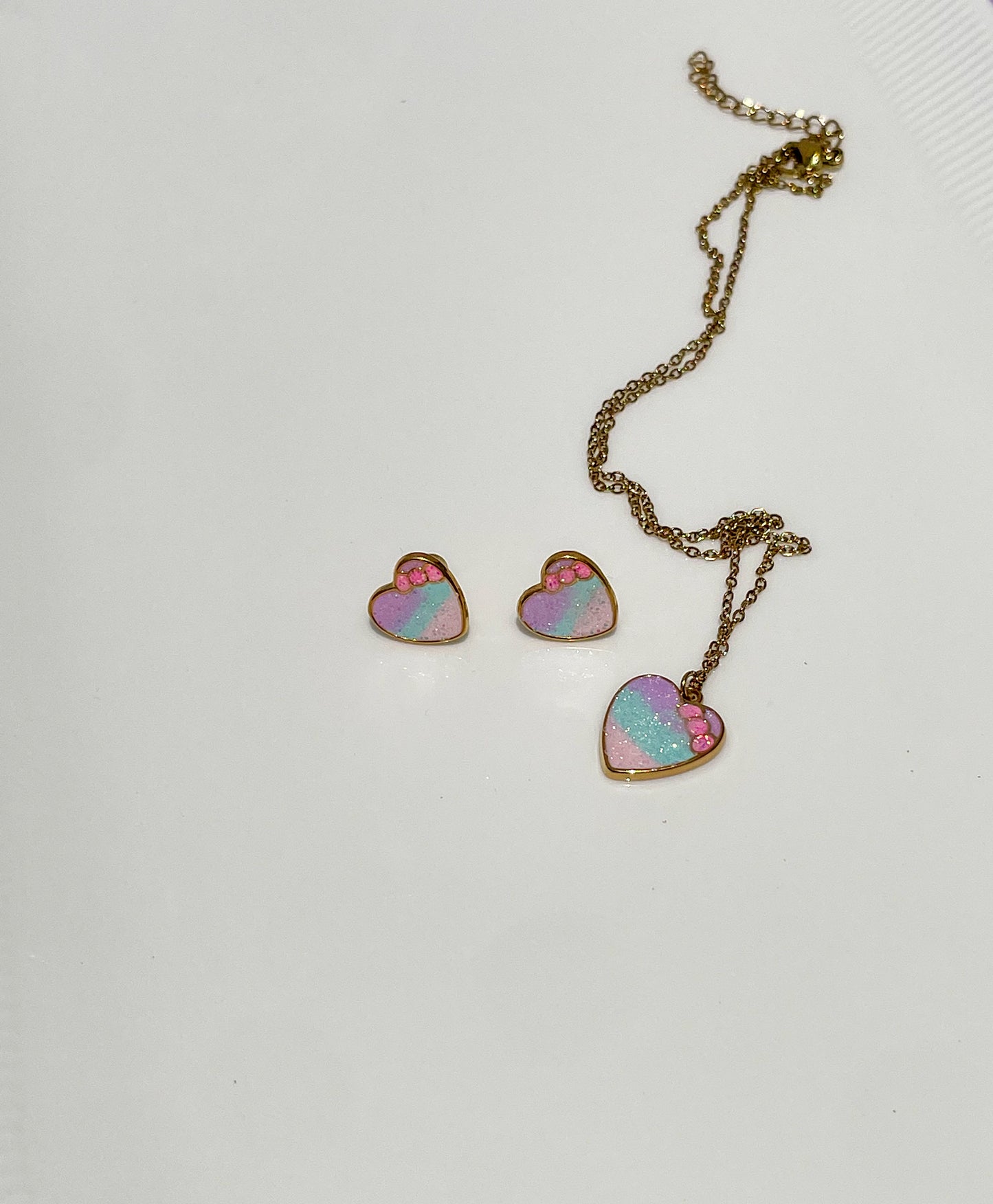 Set Corazón Pastel