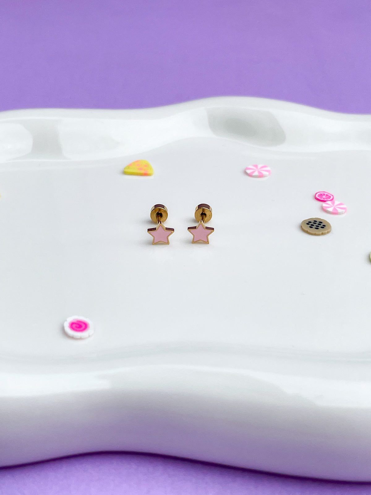 Aretes estrellita pink