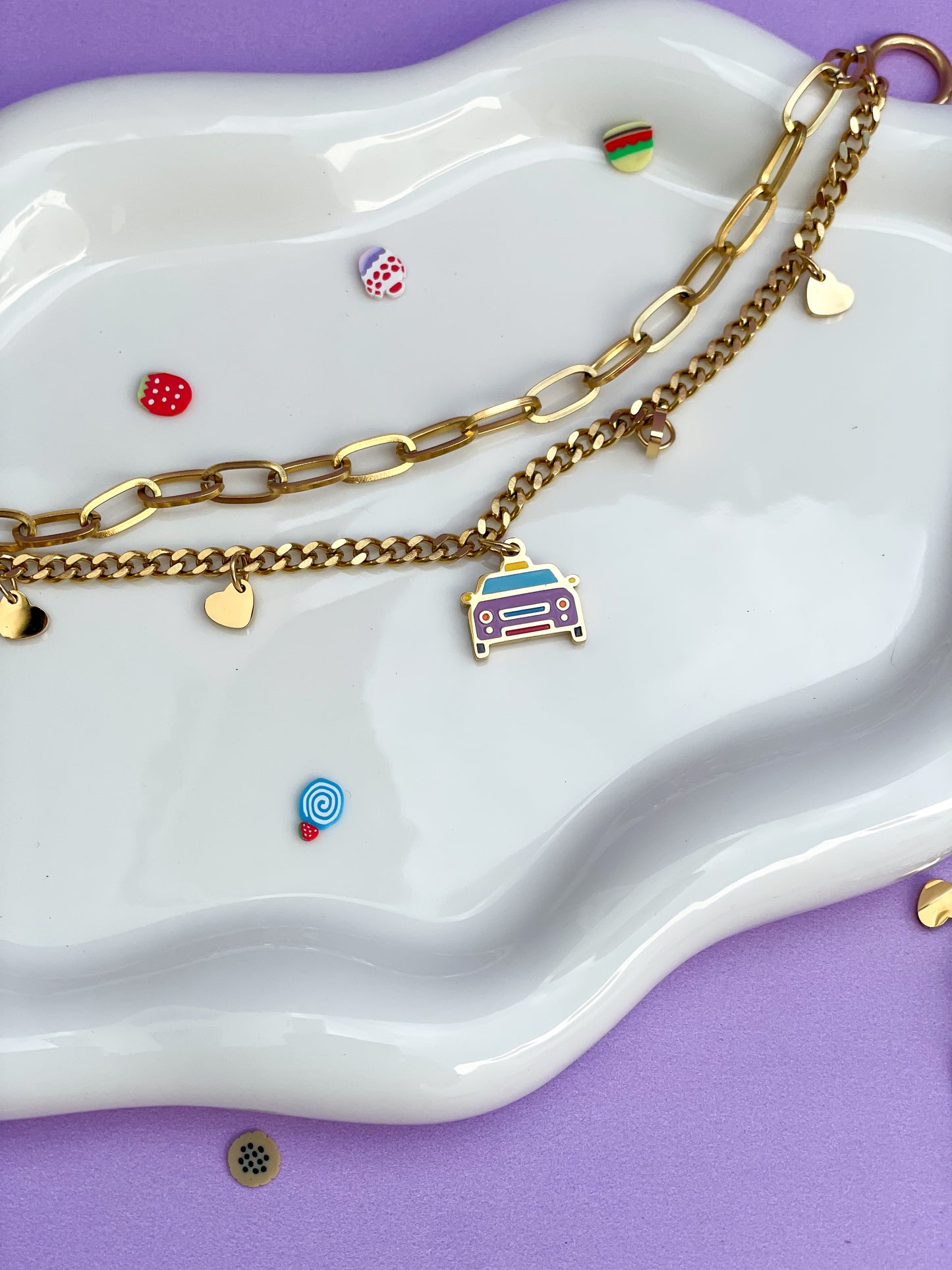 Pulsera cadena doble taxi