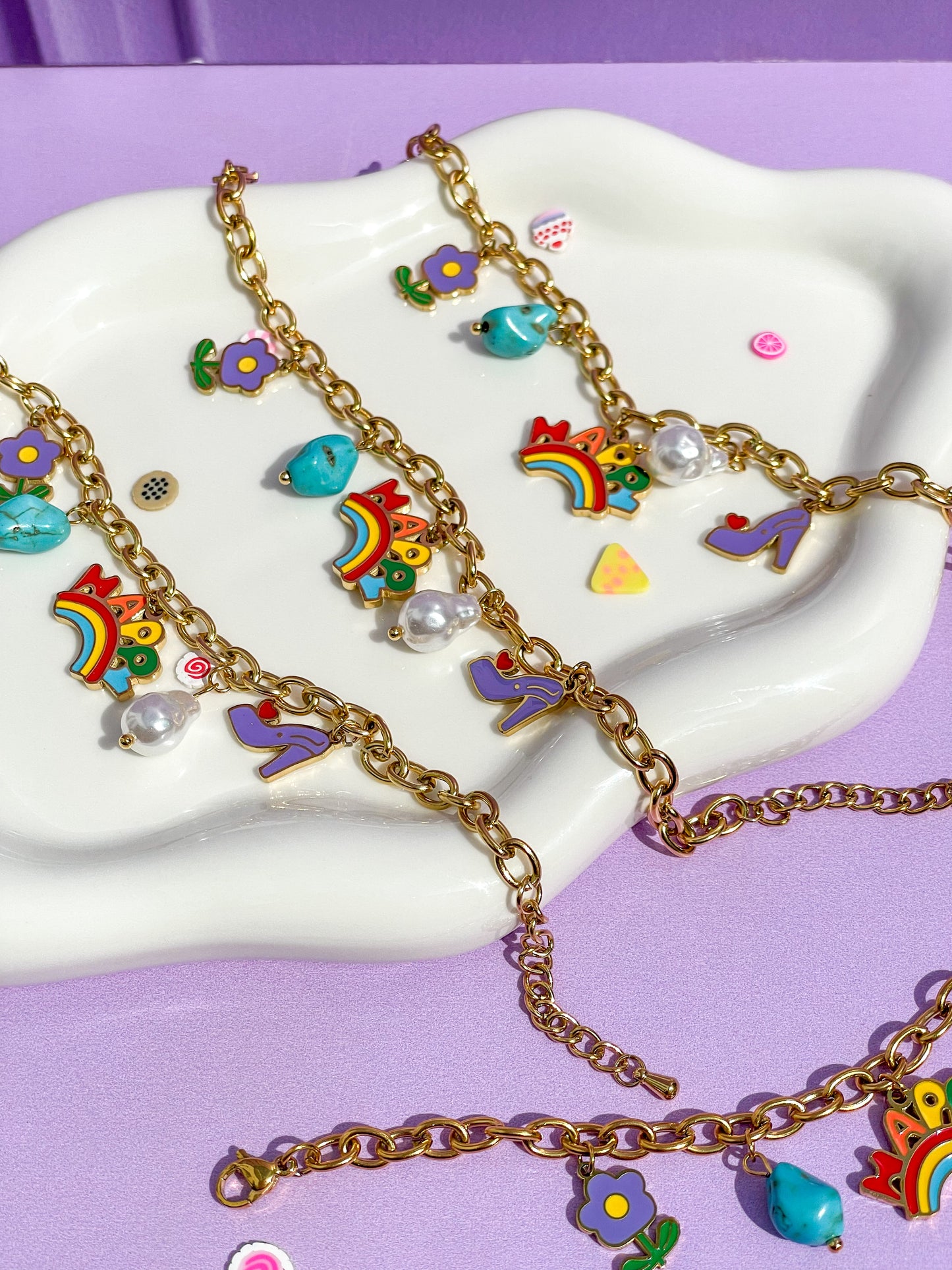 Pulsera charms happy