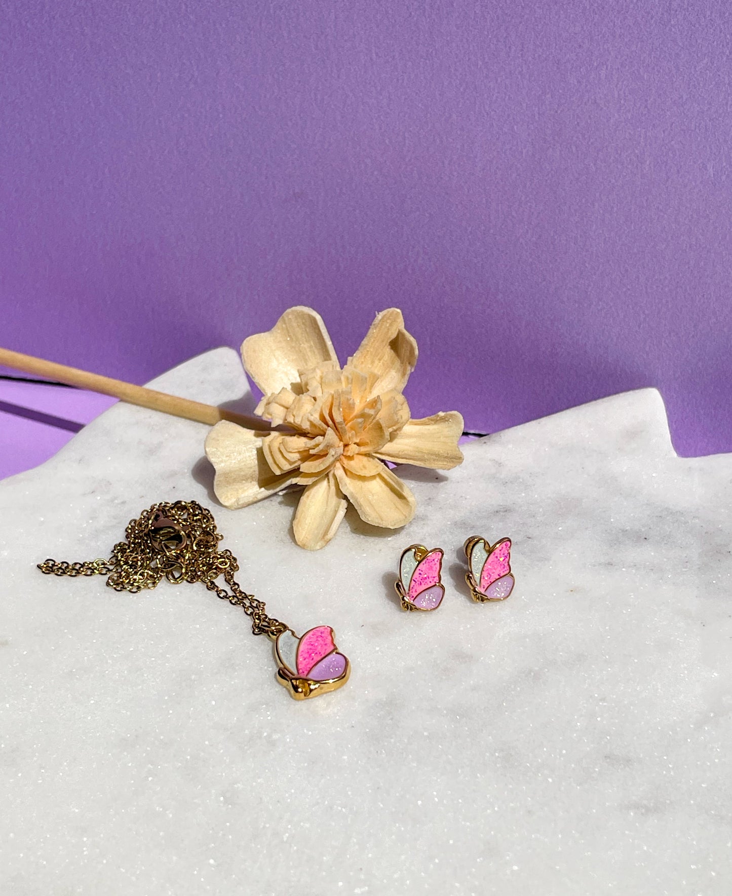 Set Mariposa de lado